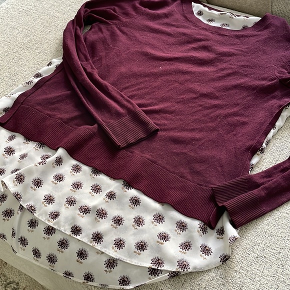 LOFT purple flowy sweater - Picture 3 of 3